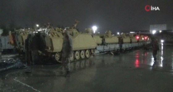 Zırhlı personel taşıyıcılar Gaziantep'e ulaştı