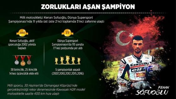 Zorlukları aşan şampiyon Kenan Sofuoğlu