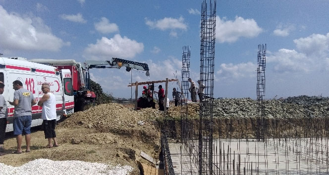 Su kuyusunda çalışırken üzerine vinç düştü