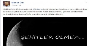 Mesut Özil şehitleri unutmadı