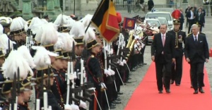 Erdoğan Belçika Kralı tarafından resmi törenle karşılandı