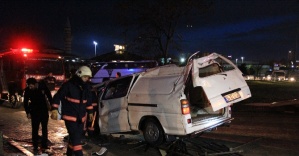 Kontrolden çıkan minibüs takla attı: 4 yaralı