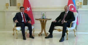Davutoğlu Aliyev’le görüştü