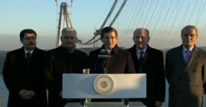 Davutoğlu 3. Köprü’yü helikopterle havadan inceledi