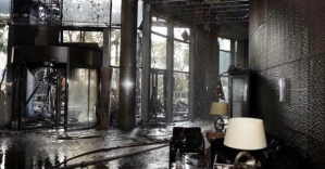 Dubai’de yanan 63 katlı otelin içinden ilk fotoğraf