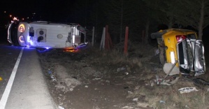 Ambulansla taksi çarpıştı: 1 ölü, 4 yaralı