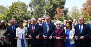 Erdoğan, Şili’de park açtı, ağaç dikti