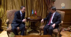 Davutoğlu, Ban Ki-Moon ile Ürdün&#039;de görüştü