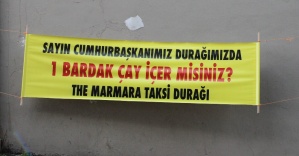 Erdoğan bu pankarta kayıtsız kalmadı