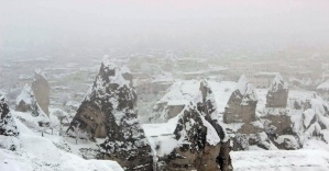 Kapadokya Mart beyazına büründü