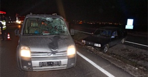Kazada yaralandı, karşıya geçmeye çalışırken başka araç çarptı!