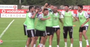 Beşiktaş’ta neşeli idman