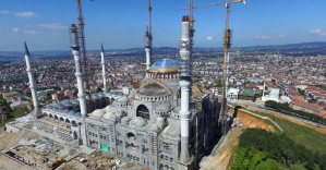 Çamlıca Camii’nin dev kubbesinin yapımına başlandı