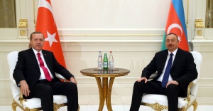 Erdoğan, Azeri mevkidaşıyla buluştu