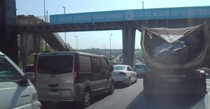 İstanbul trafiğinde korkutan görüntü