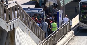 Metrobüsteki şüpheli paketten termos çıktı