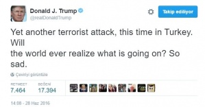 Donald Trump ve birçok ünlüden Atatürk Havalimanı’ndaki terör saldırısına tepki