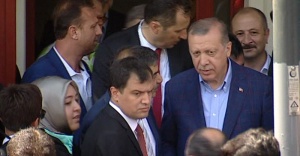 Erdoğan taksi durağını ziyaret etti