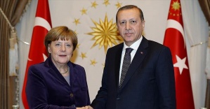 Cumhurbaşkanı Erdoğan ve Merkel Suriye'yi görüştü