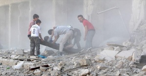 Halep'te sahra hastanesine saldırı