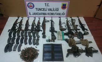 Tunceli'de çok sayıda silah ve mühimmat ele geçirildi