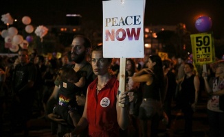 Tel Aviv'de İsrail işgali protesto edildi