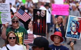 Amerikan gezicileri Trump protestosunda