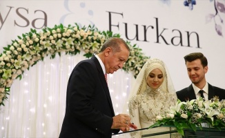 Erdoğan, Kahraman ve Yıldırım nikah şahidi oldu