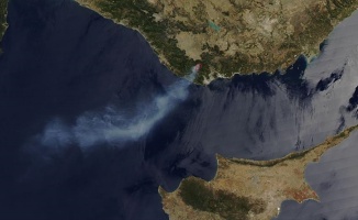 Mersin'deki orman yangını NASA'nın uydu görüntüsünde