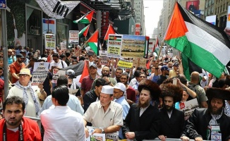 New York'ta İsrail'in Mescid-i Aksa'ya yönelik ihlalleri protesto edildi