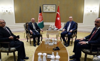 Cumhurbaşkanı Erdoğan, Afganistan Cumhurbaşkanı Gani ile görüştü