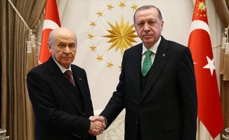 Cumhurbaşkanı Erdoğan, MHP Genel Başkanı Bahçeli'yi kabul etti