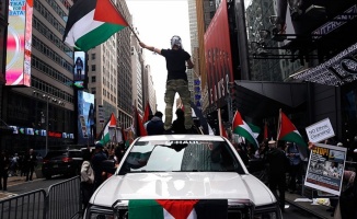 İsrail'in Gazze katliamı New York'ta protesto edildi