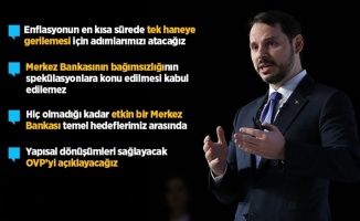 Albayrak yeni dönemde ekonominin önceliklerini açıkladı