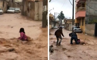 Sele kapılan çocuğu böyle kurtardılar