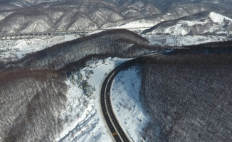 Bolu Dağı’ndan eşsiz kar manzarası