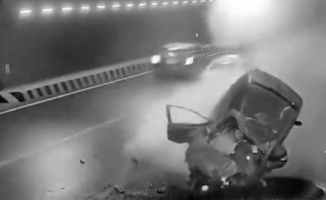 Tünelde feci kaza: Sürücü olay yerinde can verdi