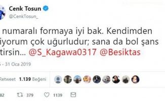 Cenk Tosun’dan Kagawa’ya mesaj