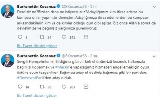 Kocamaz’ın DP’den adaylığına itiraz edildi