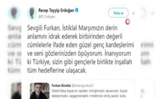 Cumhurbaşkanı Erdoğan’dan öğrencilerin İstiklal Marşı videosuna yanıt