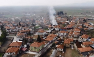 Deprem bölgesi havadan görüntülendi