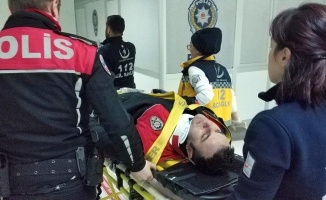 Yunus polisleri kaza yaptı: 2 polis yaralı