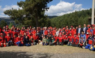 Askeri helikopterin de katıldığı tatbikat nefes kesti