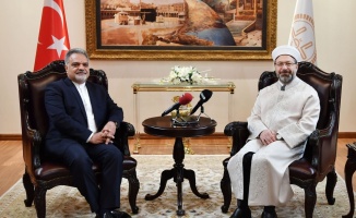 Başkan Erbaş, İran Büyükelçisi Muhammed Farazmand’ı kabul etti