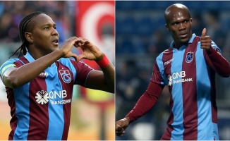 Trabzonspor'un golcü ikilisi Rodallega-Nwakaeme