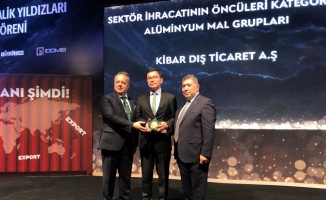 Kibar Dış Ticaret’e İDDMİB’ten “İhracatın Metalik Yıldızı“ ödülü