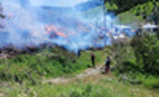 Çorum’da köy yangını: 7 ev kül oldu
