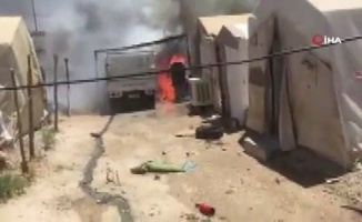 Iraklı göçmenlerin kampında yangın