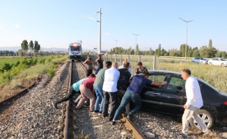 Tren raylarında büyük panik