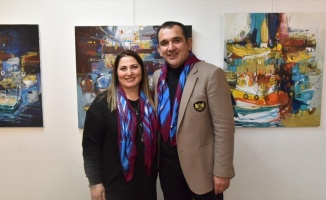 Ressam Raif ve Yasemin Kalyoncu Paris'te sergi açtı